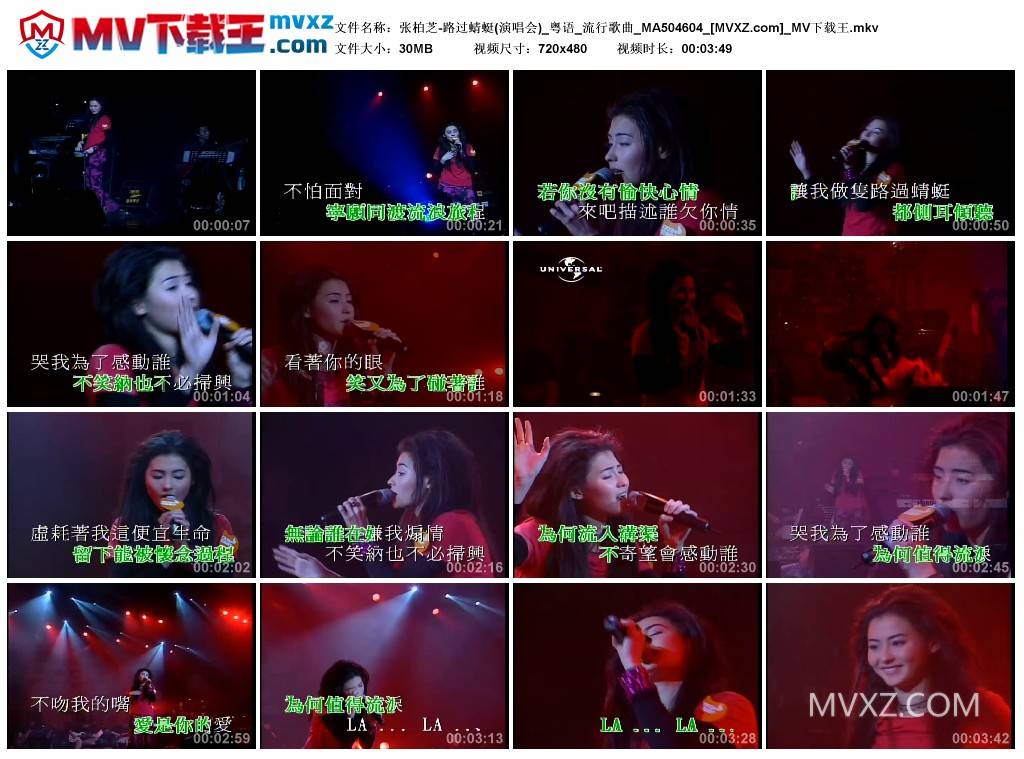 张柏芝-路过蜻蜓(演唱会)_粤语_流行歌曲_MA504604